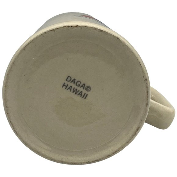 Waimea Falls Park Hawaii Pottery Beer Stein Coffee Mug Bird Logo Red Blue Green - Picture 4 of 9